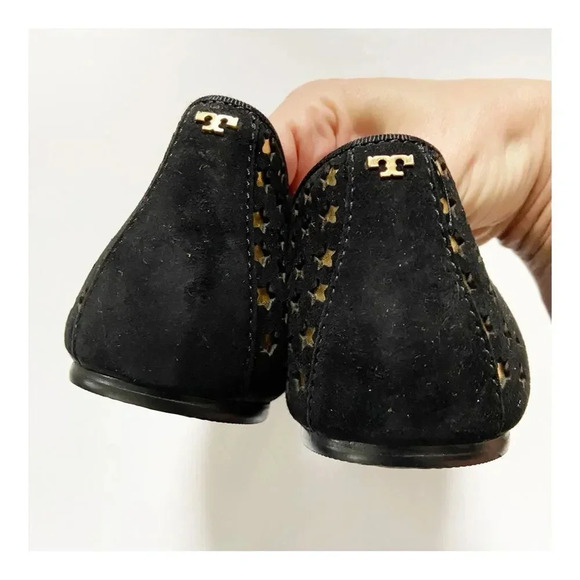 NEW Tory Burch Olympia Suede Embossed Star Loafer Flats size 10.5 - Picture 9 of 13